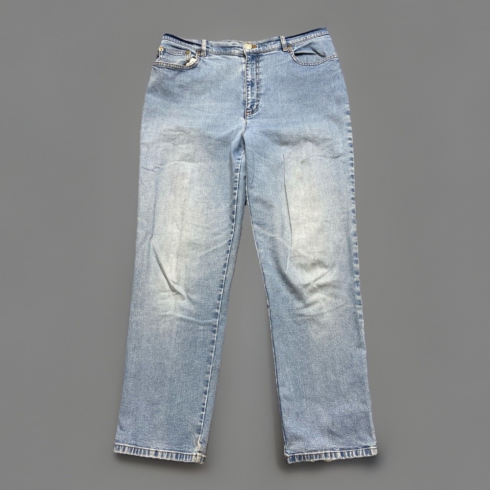 Lauren‎ Ralph Lauren Straight Jeans Women's Size 12 Light Blue Denim LRL